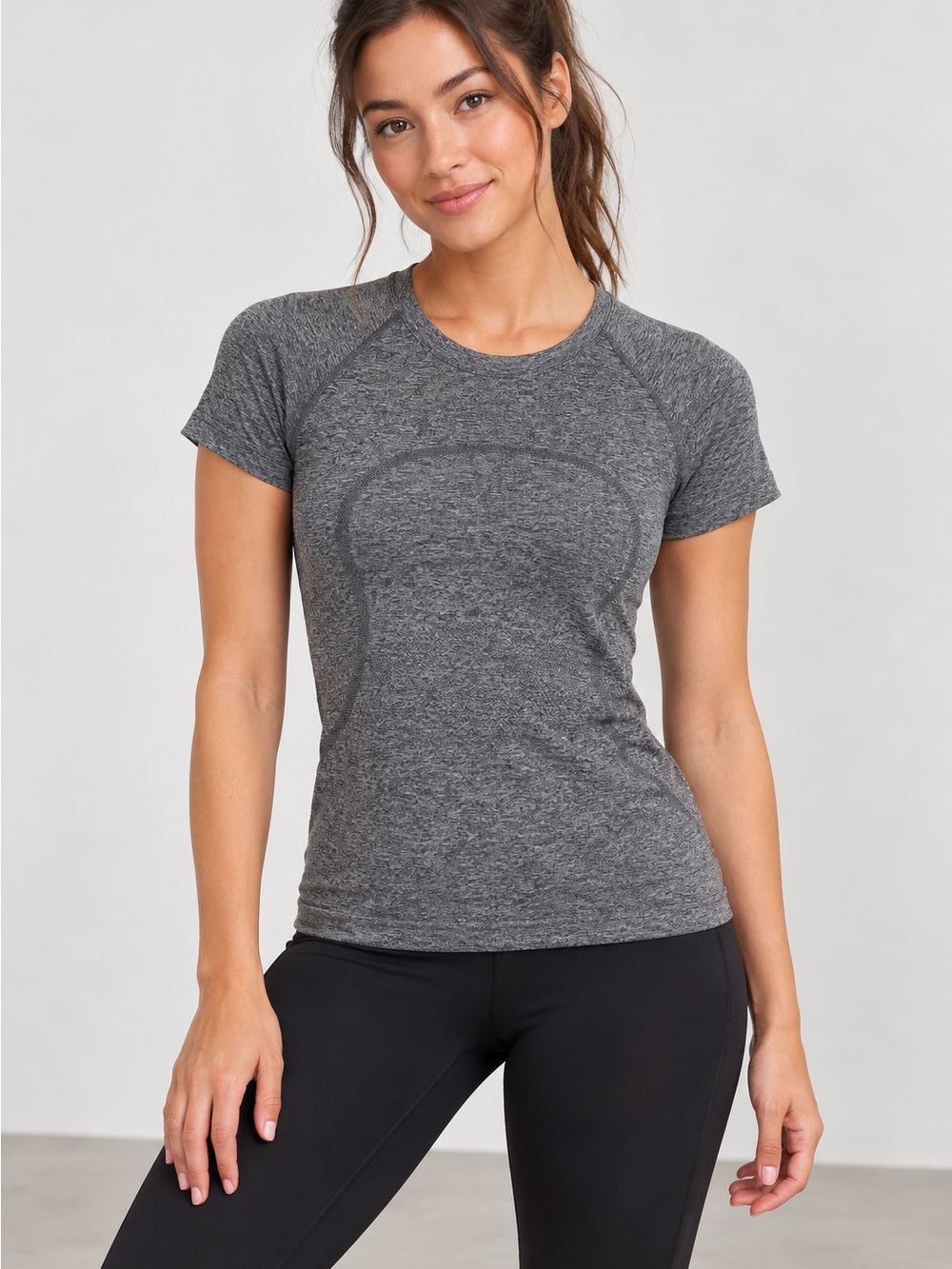 Lululemon Swiftly Tech 2.0 New York NYC Short Sleeve Heather Grey Approx Size 8